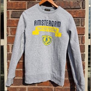 Scotch And Soda Sweatshirt Small Heather Gray Casual Comfy Travel